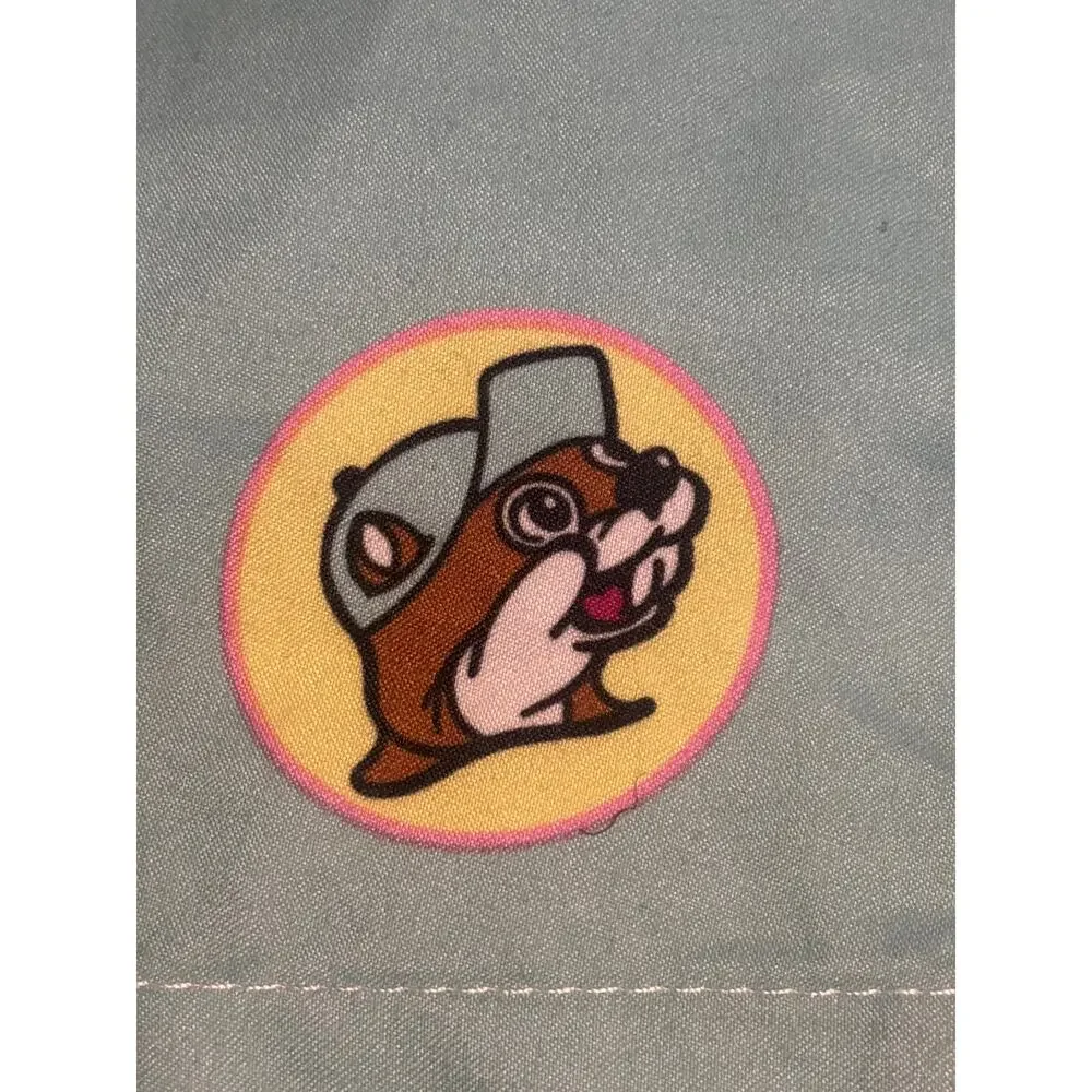 Buc-ee's Mens Pastel Swim Shorts 2XL Tie Waist Logo Beachy